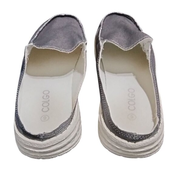 Colgo Womens Size 9 Mules Slip On Shoes Comfortable Gray Casual Canvas - Picture 11 of 12